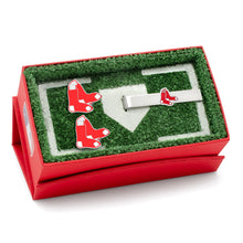 Load image into Gallery viewer, MLB Boston Red Sox Cufflinks and Tie Bar Gift Set
