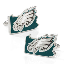Load image into Gallery viewer, NFL Philadelphia Eagles State Shaped Cufflinks