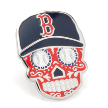Load image into Gallery viewer, MLB Boston Red Sox Sugar Skull Lapel Pin