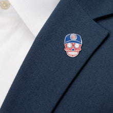 Load image into Gallery viewer, MLB Chicago Cubs Sugar Skull Lapel Pin