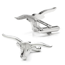 Load image into Gallery viewer, Longhorn Steer Cufflinks