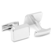 Load image into Gallery viewer, Sterling Rectangular Engravable Cufflinks