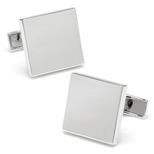 Load image into Gallery viewer, Sterling Silver Infinity Edge Square Engravable Cufflinks