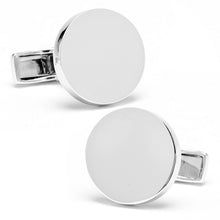 Load image into Gallery viewer, Sterling Silver Infinity Edge Round Engravable Cufflinks
