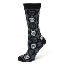Load image into Gallery viewer, Star Wars Chewbacca Black Dress Socks and Rebel Alliance Starbird Crest Lapel Pin Gift Set