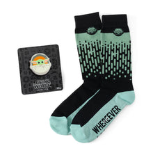 Load image into Gallery viewer, Star Wars Grogu Dress Socks and Lapel Pin Gift Set