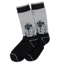 Load image into Gallery viewer, Star Wars Yoda, R2-D2, and C-3PO Dress Socks 3-Pack with Rebel Crest Lapel Pin Gift Set