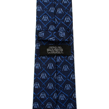 Load image into Gallery viewer, Star Wars Darth Vader and LIGHTSABER Blue Checkered Tie