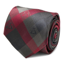 Load image into Gallery viewer, Star Wars Darth Vader Black and Red Plaid Tie