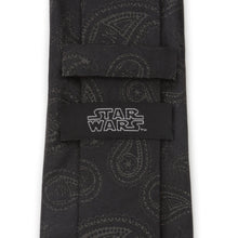 Load image into Gallery viewer, Star Wars Darth Vader Black Paisley Silk Tie