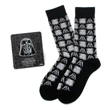 Load image into Gallery viewer, Star Wars Darth Vader and Stormtrooper Black Dress Socks and Darth Vader Lapel Pin Gift Set
