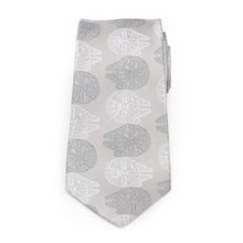Load image into Gallery viewer, Star Wars Millennium Falcon White and Gray Checkered Tie
