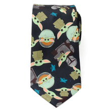 Load image into Gallery viewer, Mando Grogu Navy Men's Tie