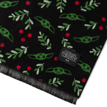 Load image into Gallery viewer, Star Wars Grogu Holiday Black and Green Scarf