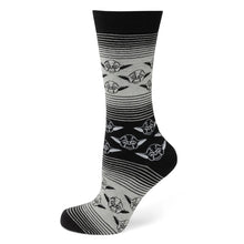 Load image into Gallery viewer, Star Wars Yoda Gray and Black Ombre Pattern Dress Socks with Jedi Crest Lapel Pin
