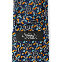 Load image into Gallery viewer, Star Wars Millennium Falcon Motif Navy Blue Tie