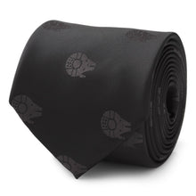Load image into Gallery viewer, Star Wars Millennium Falcon Black Tonal Tie