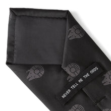 Load image into Gallery viewer, Star Wars Millennium Falcon Black Tonal Tie