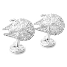 Load image into Gallery viewer, Star Wars Millennium Falcon Sterling Silver 3D Cufflinks