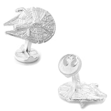 Load image into Gallery viewer, Star Wars Millennium Falcon Sterling Silver 3D Cufflinks