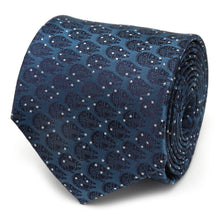 Load image into Gallery viewer, Star Wars Millennium Falcon Blue and White Dot Tie