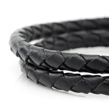 Load image into Gallery viewer, Star Wars Mandalorian Double Wrap Stainless Steel Black Bracelet