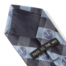 Load image into Gallery viewer, Star Wars Mandalorian Blue and Black Plaid Tie