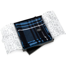 Load image into Gallery viewer, Star Wars Mandalorian Blue Tartan Scarf