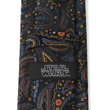 Load image into Gallery viewer, Star Wars Mandalorian Black Paisley Tie