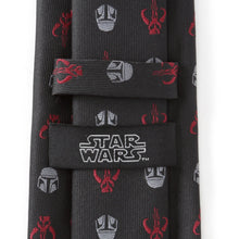 Load image into Gallery viewer, Star Wars Mandalorian and Mythosaur Red and Black Tie