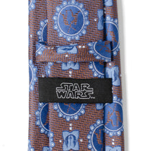 Load image into Gallery viewer, Star Wars Obi-Wan Kenobi and Anakin Skywalker LIGHTSABER Battle Blue Tie