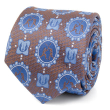Load image into Gallery viewer, Star Wars Obi-Wan Kenobi and Anakin Skywalker LIGHTSABER Battle Blue Tie