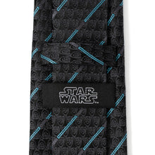 Load image into Gallery viewer, Star Wars Obi-Wan Kenobi LIGHTSABER Pattern Black Tie