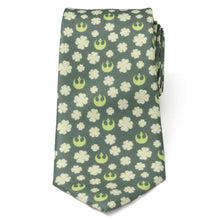 Load image into Gallery viewer, Star Wars Rebel Alliance Crest and Shamrock Green Tie