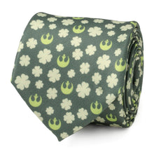 Load image into Gallery viewer, Star Wars Rebel Alliance Crest and Shamrock Green Tie