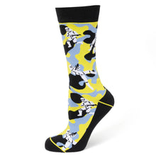 Load image into Gallery viewer, Star Wars Stormtrooper Yellow Camo Dress Socks and Lapel Pin Gift Set