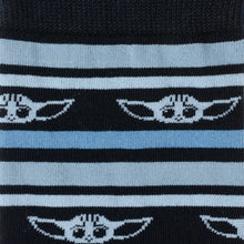 Load image into Gallery viewer, Star Wars Grogu Blue Striped Dress Socks and Lapel Pin Gift Set