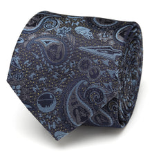 Load image into Gallery viewer, Star Wars Darth Vader Blue and Gray Paisley Tie