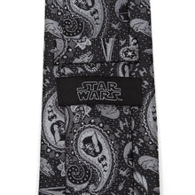 Load image into Gallery viewer, Star Wars Darth Vader Black and White Paisley Tie