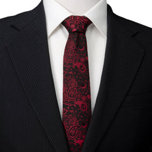 Load image into Gallery viewer, Star Wars Darth Vader Black and Red Paisley Tie