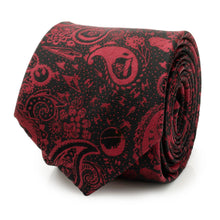 Load image into Gallery viewer, Star Wars Darth Vader Black and Red Paisley Tie
