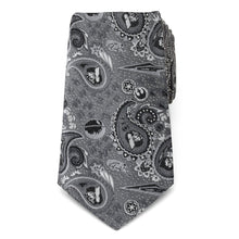 Load image into Gallery viewer, Star Wars Darth Vader Gray Paisley Tie