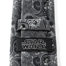 Load image into Gallery viewer, Star Wars Darth Vader Gray Paisley Tie
