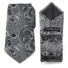 Load image into Gallery viewer, Star Wars Darth Vader Gray Paisley Tie
