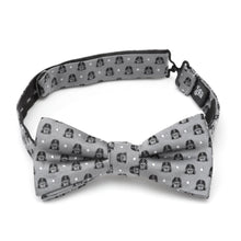 Load image into Gallery viewer, Star Wars Darth Vader Gray Polka Dot Bow Tie and Pocket Square Gift Set