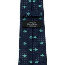 Load image into Gallery viewer, Star Wars Yoda Dotted Navy Tie
