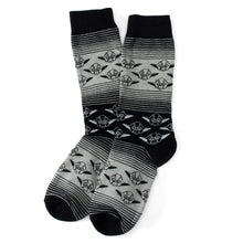 Load image into Gallery viewer, Star Wars Yoda Green, Gray, and Black Ombre Dress Socks and Jedi Crest Lapel Pin Gift Set