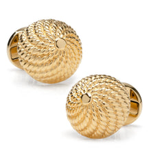 Load image into Gallery viewer, VDP 3D Colony Gold Stainless Cufflinks