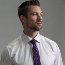 Load image into Gallery viewer, Deep Purple Floral Men's Tie