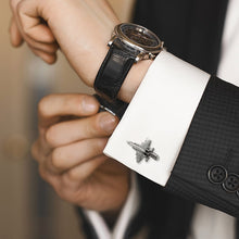 Load image into Gallery viewer, Military Jet 3D Cufflinks
